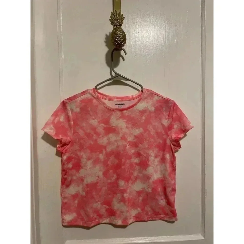 Old Navy Girls Size XL 14-16 Pink Tie-Dye T-Shirt